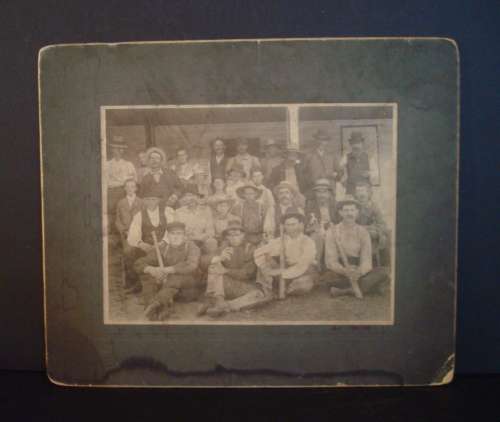 Early Baseball Cabinet with Beagle Dog